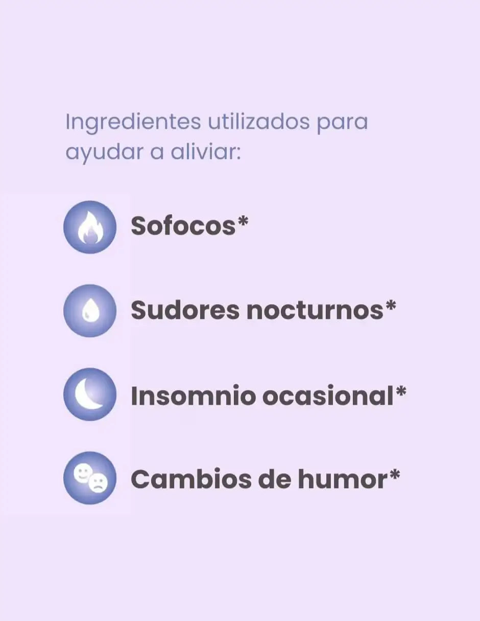 MENO Vitaminas para la menopausia – Suplemento de menopausia sin hormonas para mujeres